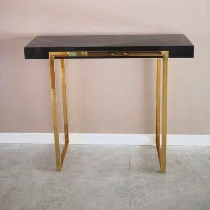 THALES Modern Chrome Gold Console Table
