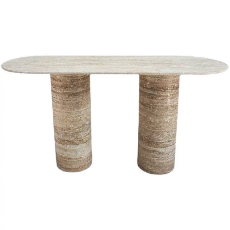 JUNIA Luxury Travertine Console Table