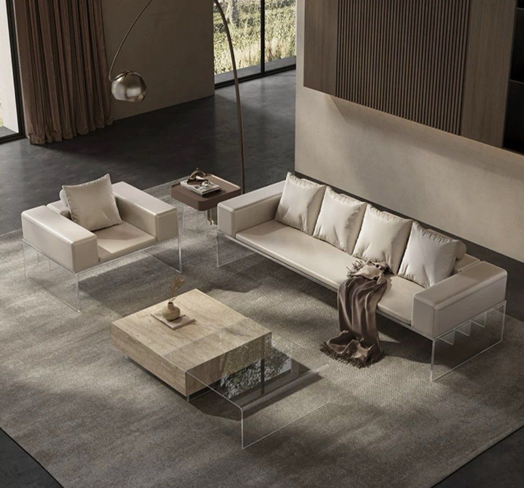 DRUVI Modern Leather Sofa