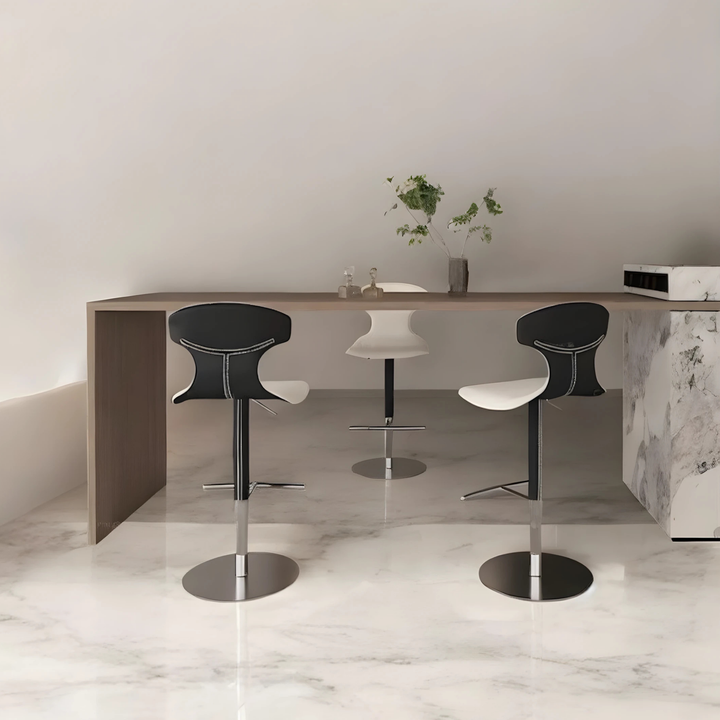 NORDIK Modern Leather Bar Stool
