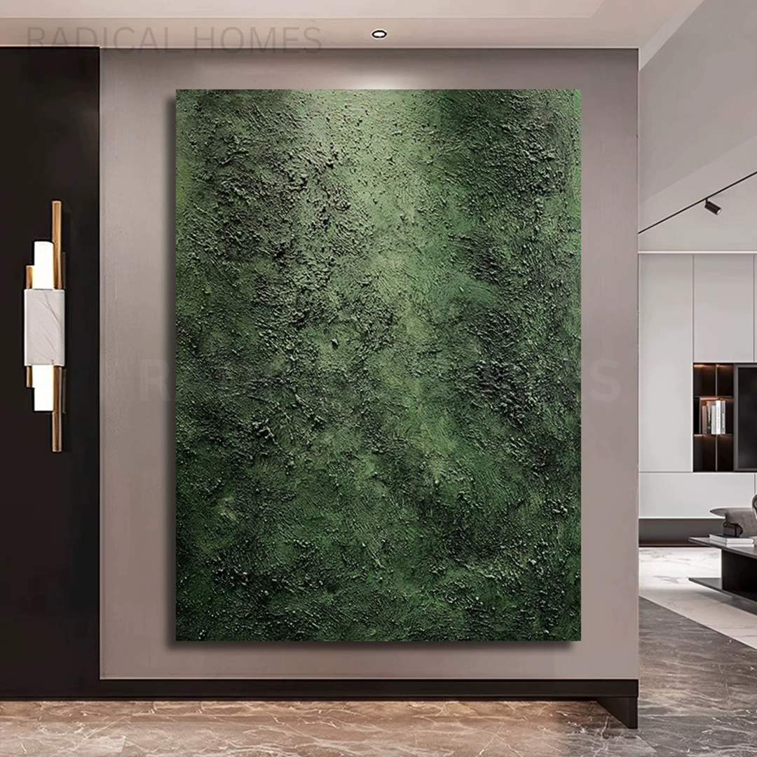 VERDARA Modern Textured Moss Canvas Art - Radical Homes Singapore
