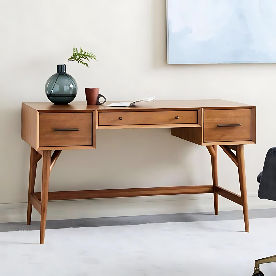 LENDEN Modern Solid Wood Study Table