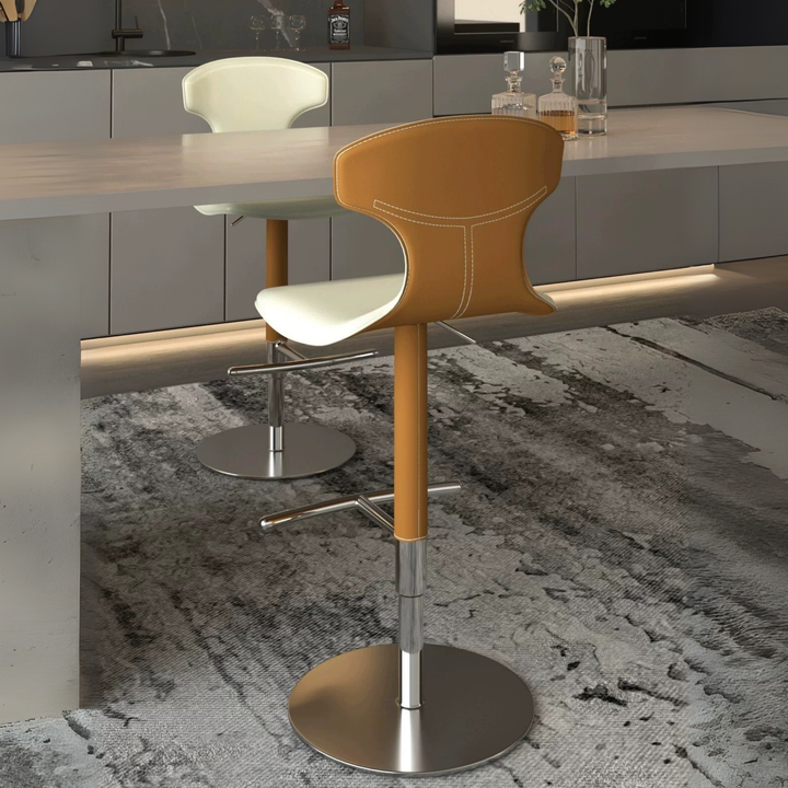 NORDIK Modern Leather Bar Stool