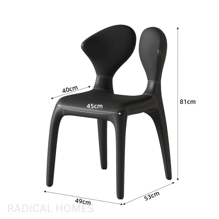 SERIFO Modern Leather Dining Chair - Radical Homes Singapore