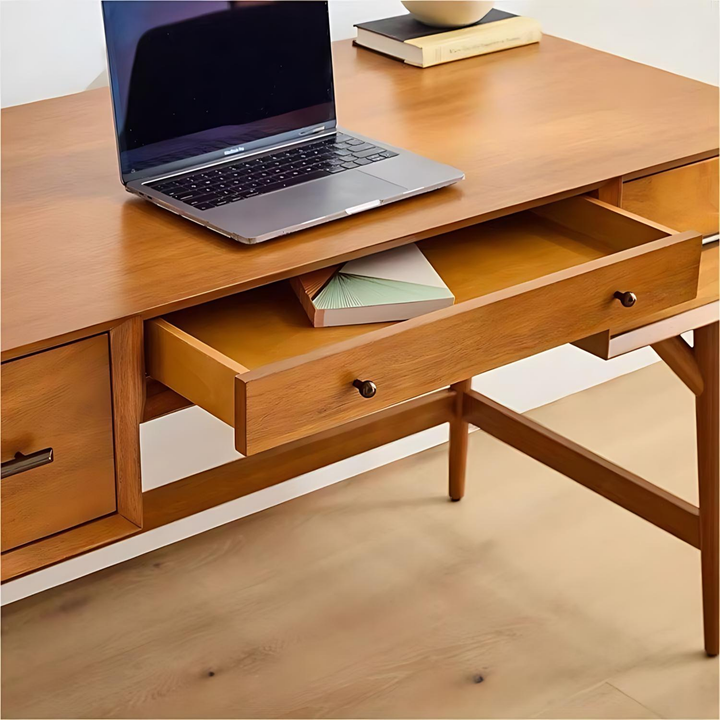 LENDEN Modern Solid Wood Study Table