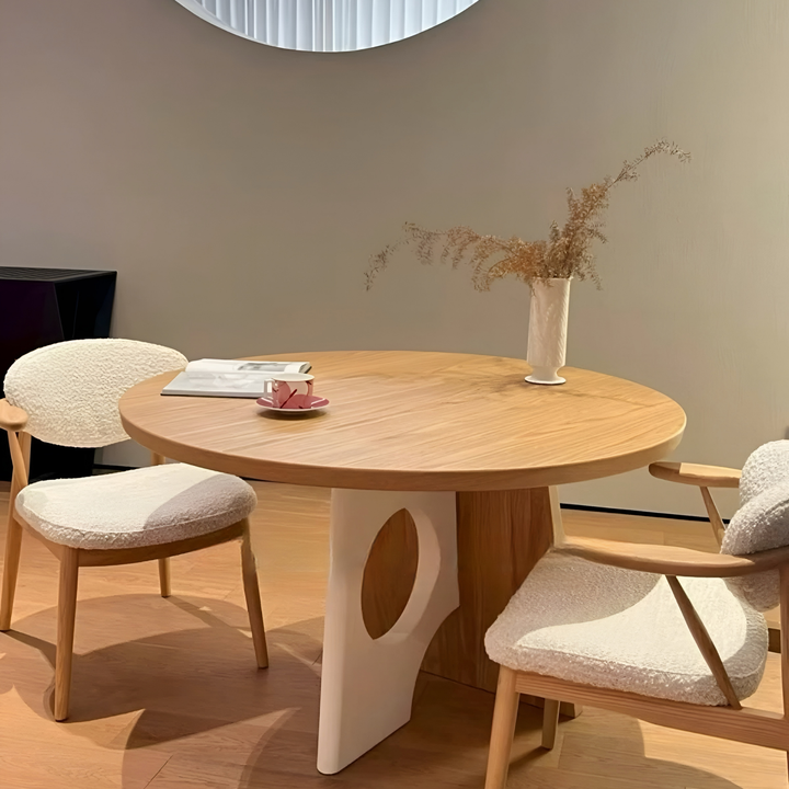 IVES Modern Solid Wood Round Dining Table