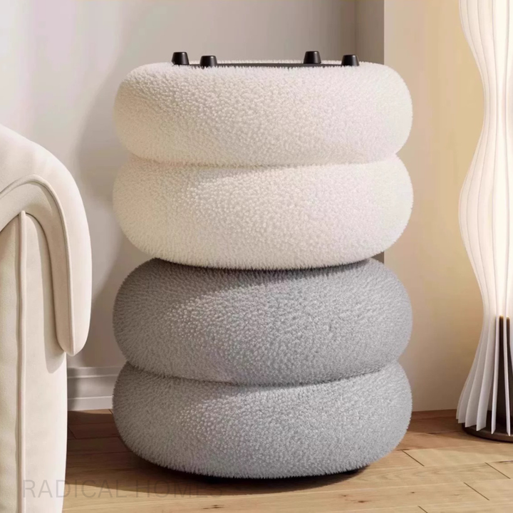 KYMI Modern Boucle Vanity Stool