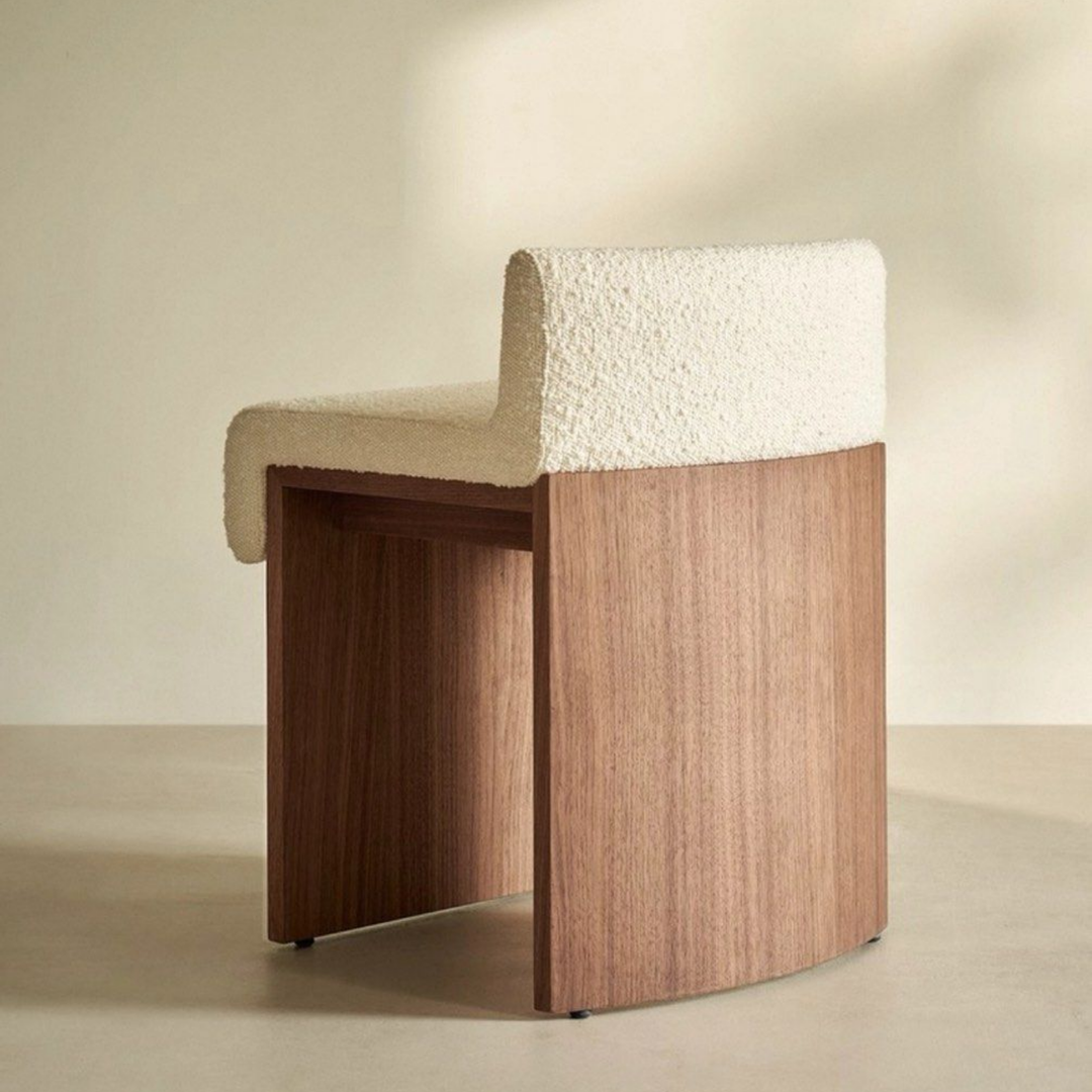 GHAIL Modern Solid Wood Vanity Stool