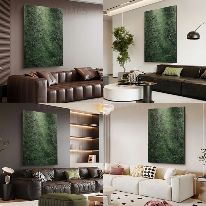 VERDARA Modern Textured Moss Canvas Art - Radical Homes Singapore