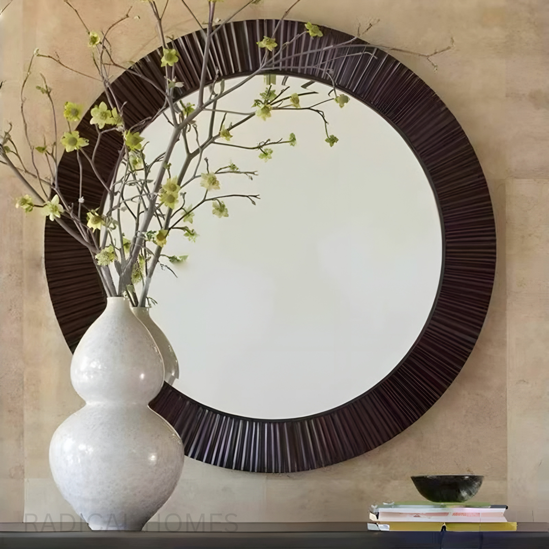 DARLEN Modern Textured Round Wall Mirror