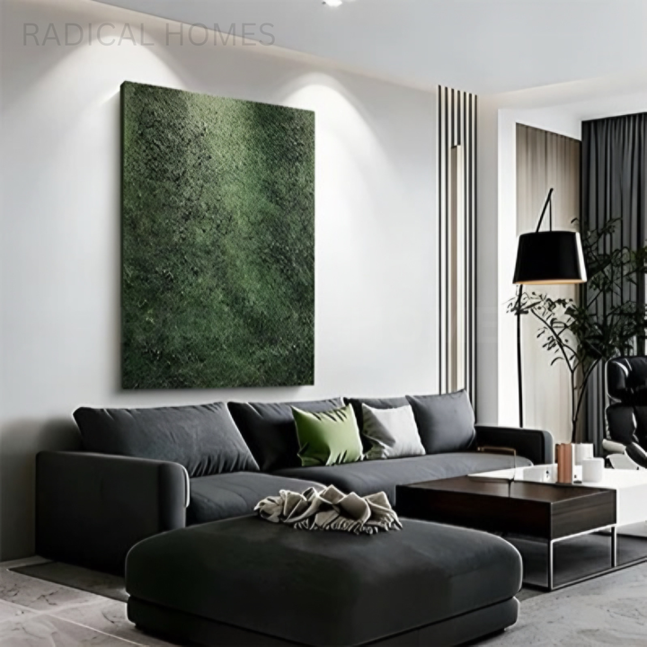 VERDARA Modern Textured Moss Canvas Art - Radical Homes Singapore
