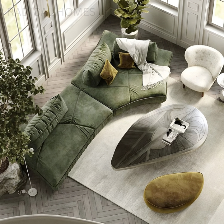 ALVEEN Modern Modular Velvet Sofa - Radical Homes Singapore