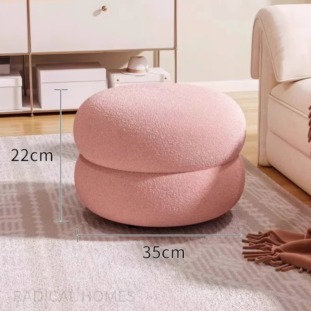 KYMI Modern Boucle Vanity Stool