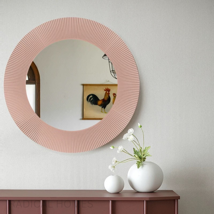 DARLEN Modern Textured Round Wall Mirror