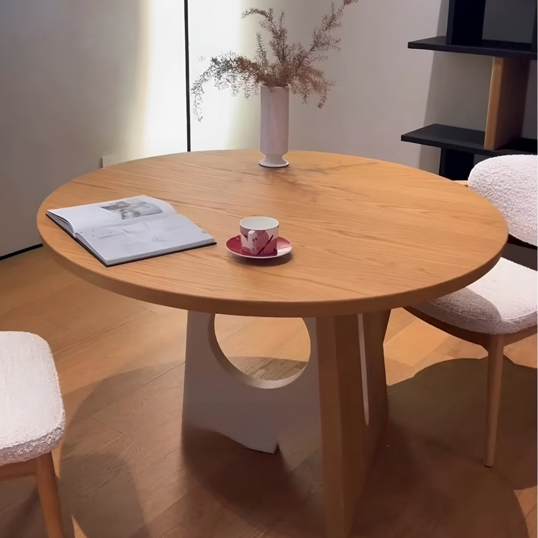 IVES Modern Solid Wood Round Dining Table