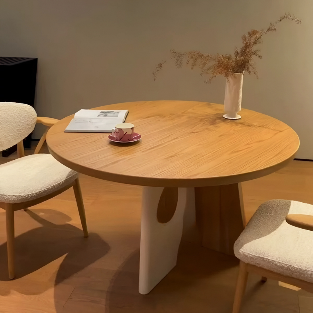 IVES Modern Solid Wood Round Dining Table