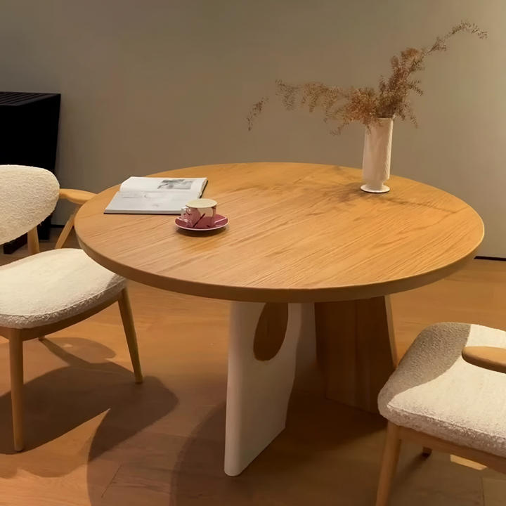 IVES Modern Solid Wood Round Dining Table