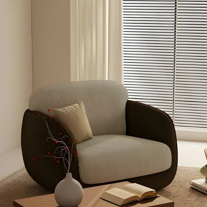 AIDA Modern Fabric Lounge Chair - Radical Homes Singapore