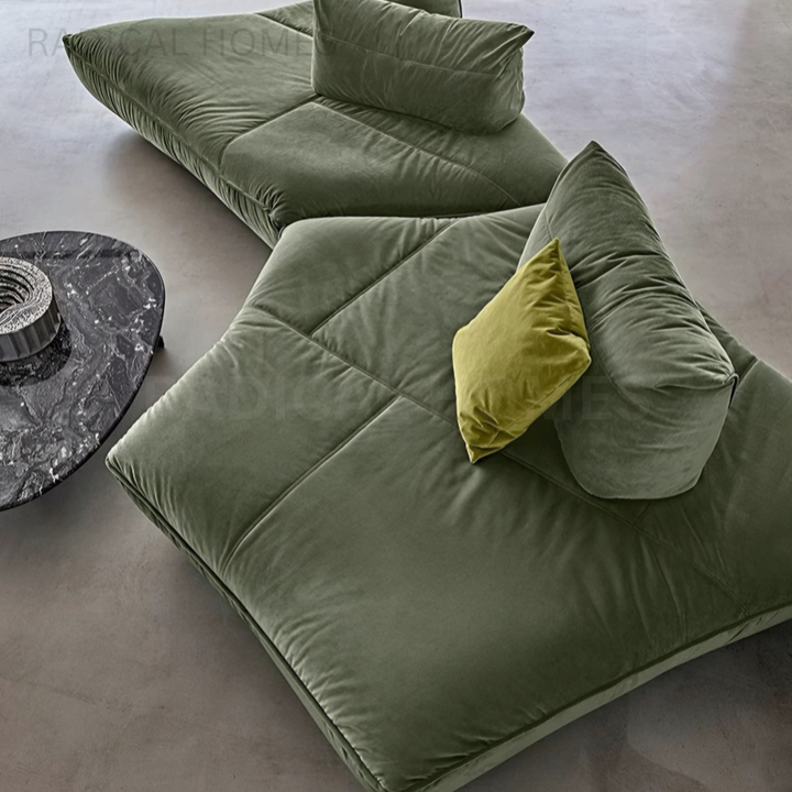ALVEEN Modern Modular Velvet Sofa - Radical Homes Singapore