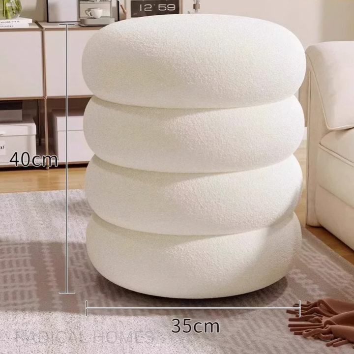 KYMI Modern Boucle Vanity Stool