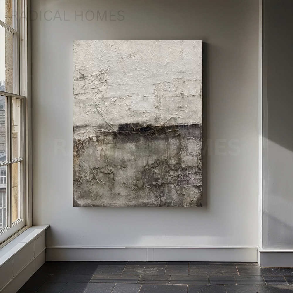 MONTRAE Modern Textured Neutral Canvas Art - Radical Homes Singapore