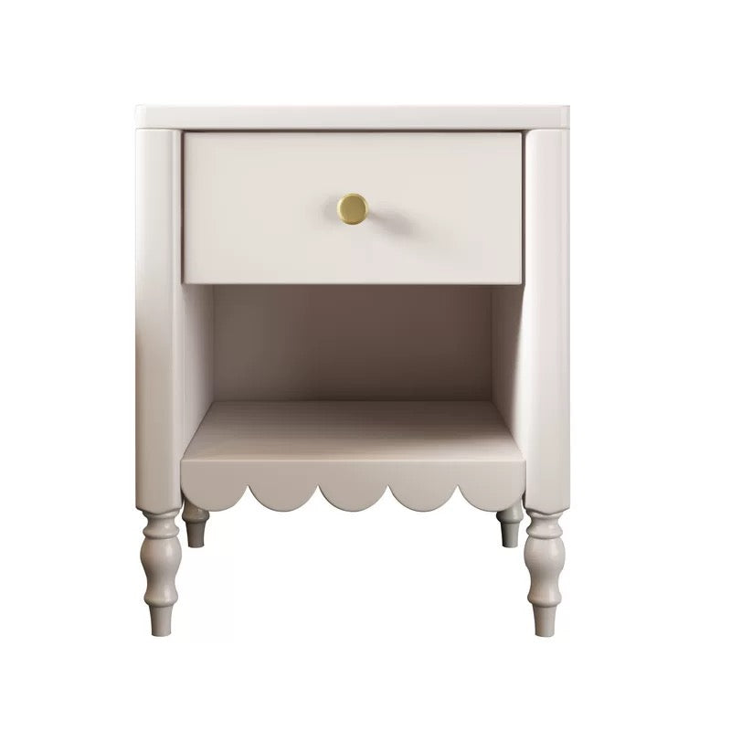 CALVIR Modern Solid Wood Bedside Table