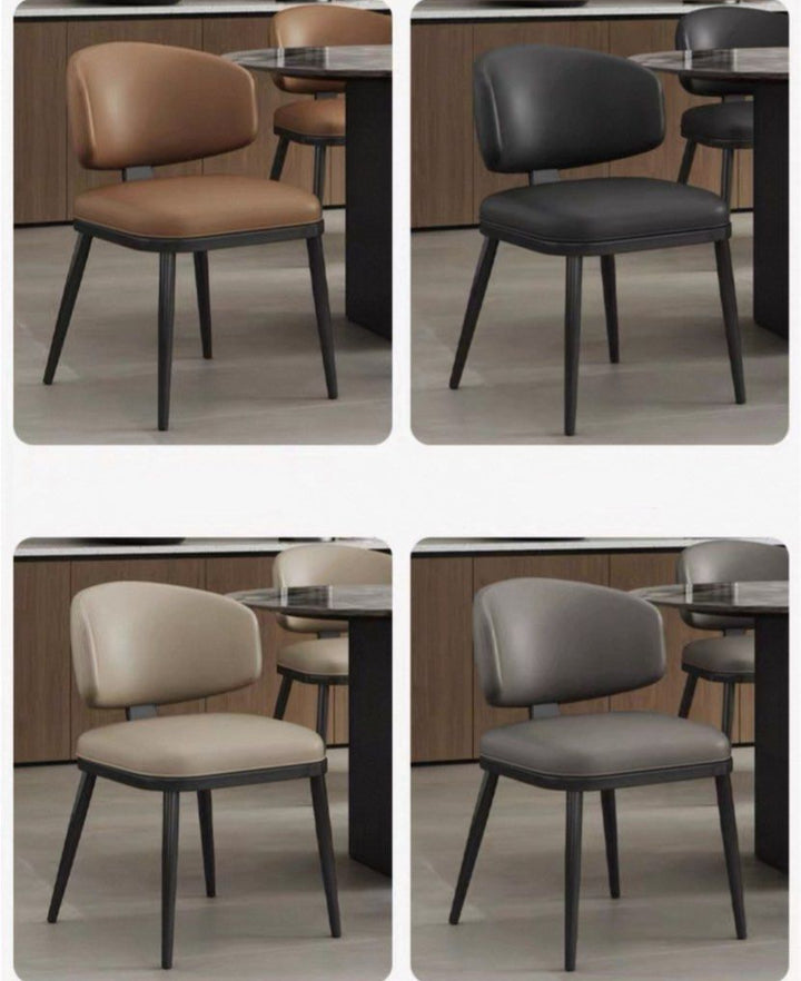 GEOS Modern Scratch Proof Leather Dining Chair - Radical Homes Singapore