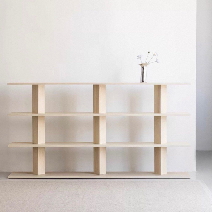 URVIRE Modern Solid Wood Display Shelf