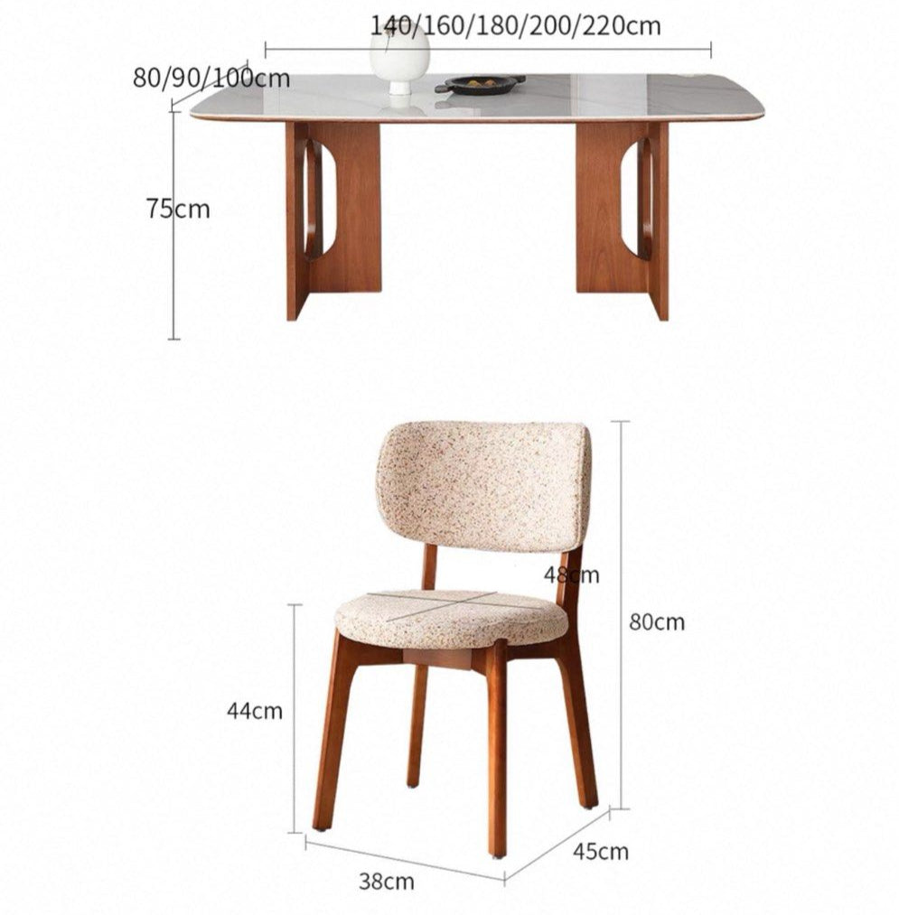 THEMIEN Modern Sintered Stone Dining Table