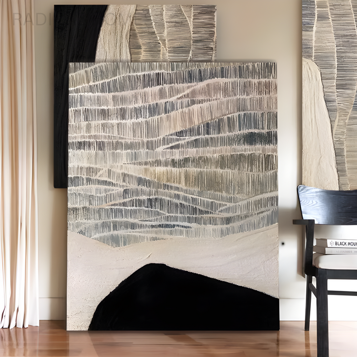 YEN Pure Hand-Painted Minimalist Abstract Oil Painting - Radical Homes Singapore