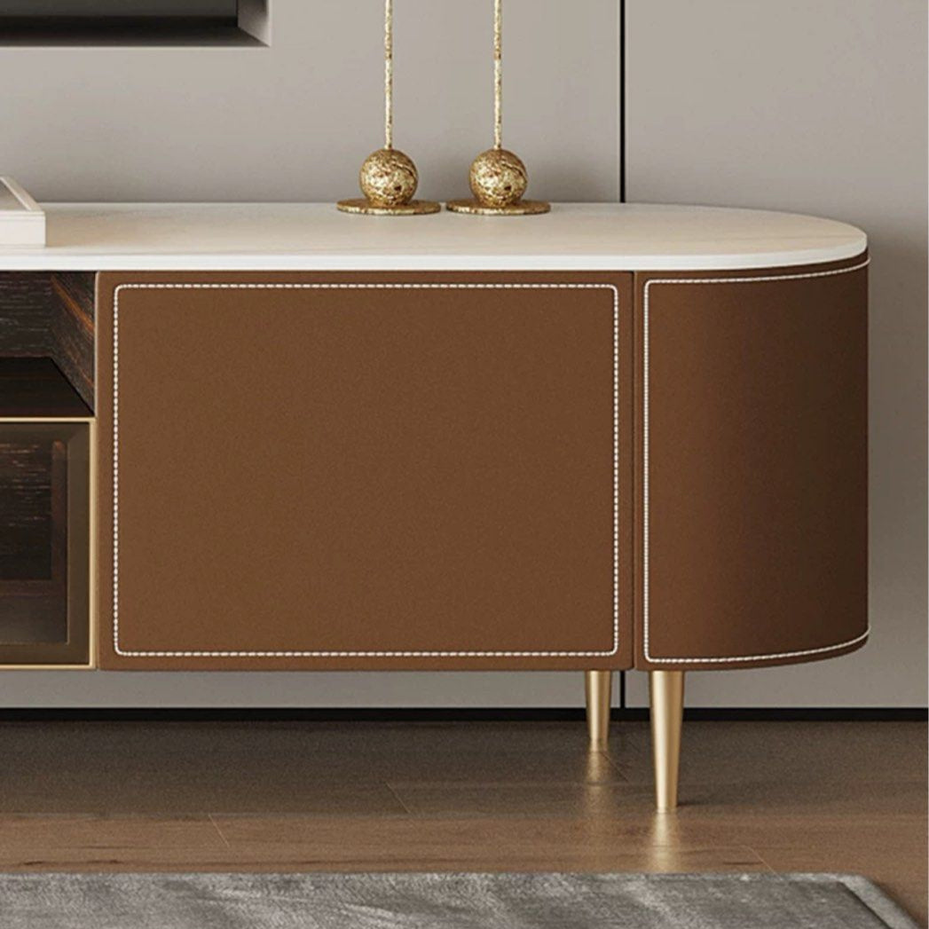 JALTE Modern Leather TV Console
