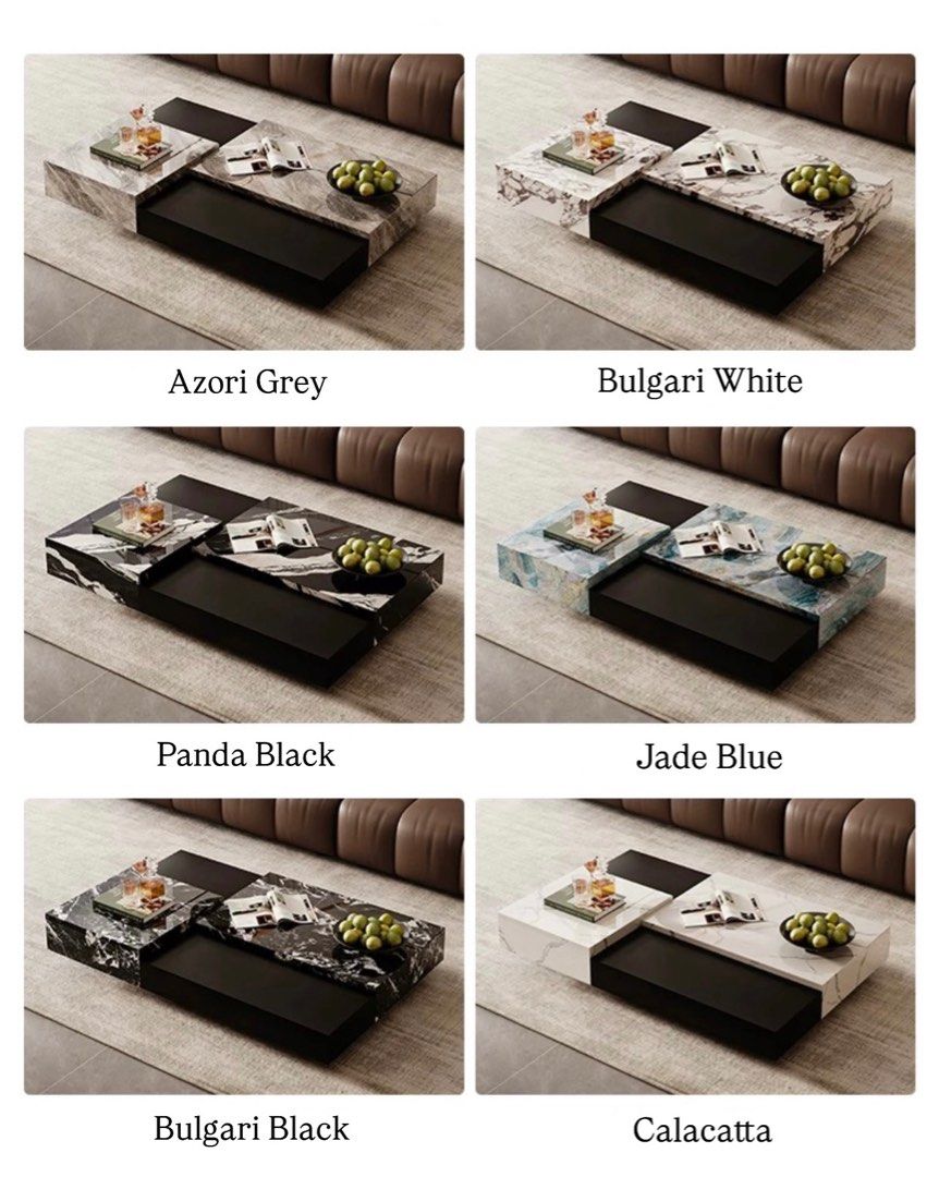 TRISTOA Modern Sintered Stone Coffee Table