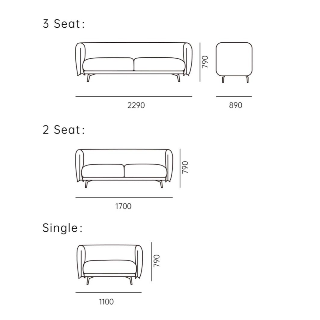 LASAIL Modern Fabric Sofa