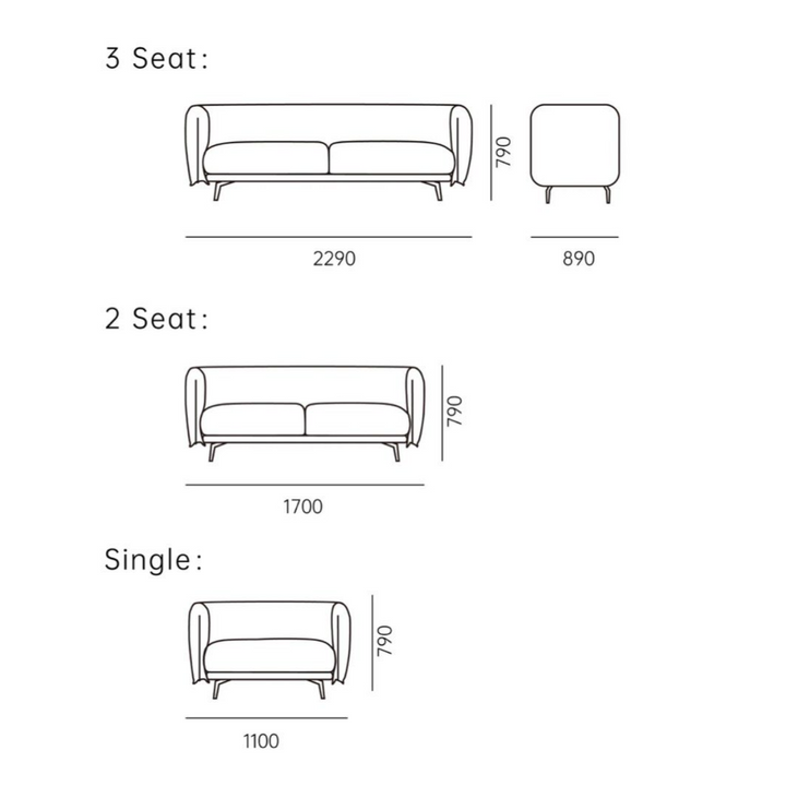 LASAIL Modern Fabric Sofa