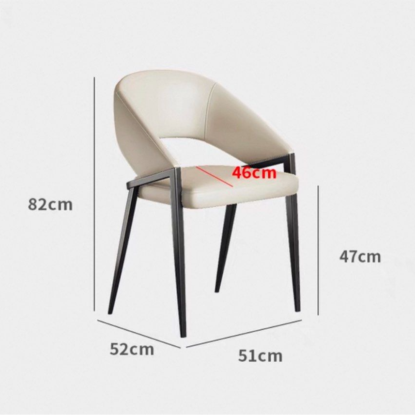 MOKIERA Modern Leather Dining Chair - Radical Homes Singapore