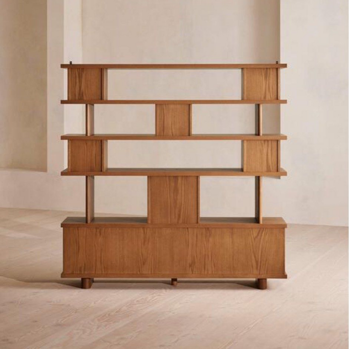 FABRICIO Modern Solid Wood Display Shelf