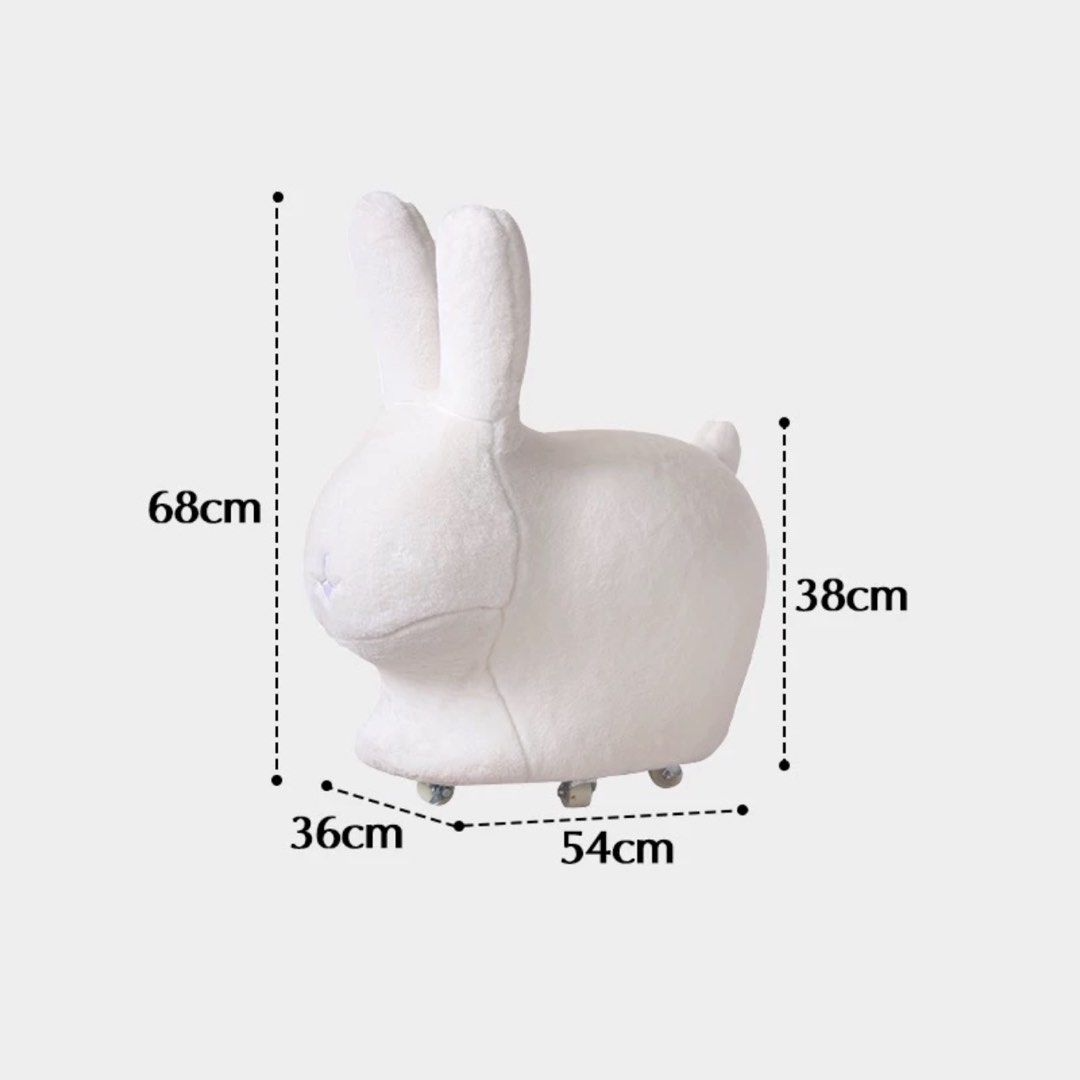 NAORIE Flannel Rabbit Stool