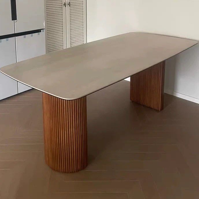 LORO Modern Travertine Dining Table