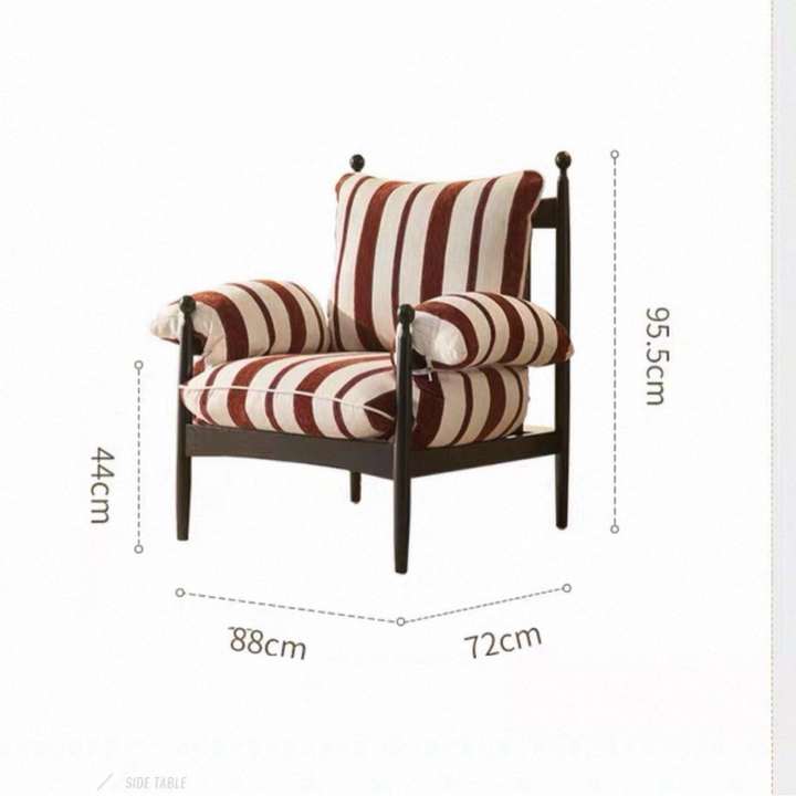 TASA Victorian Fabric Lounge Chair