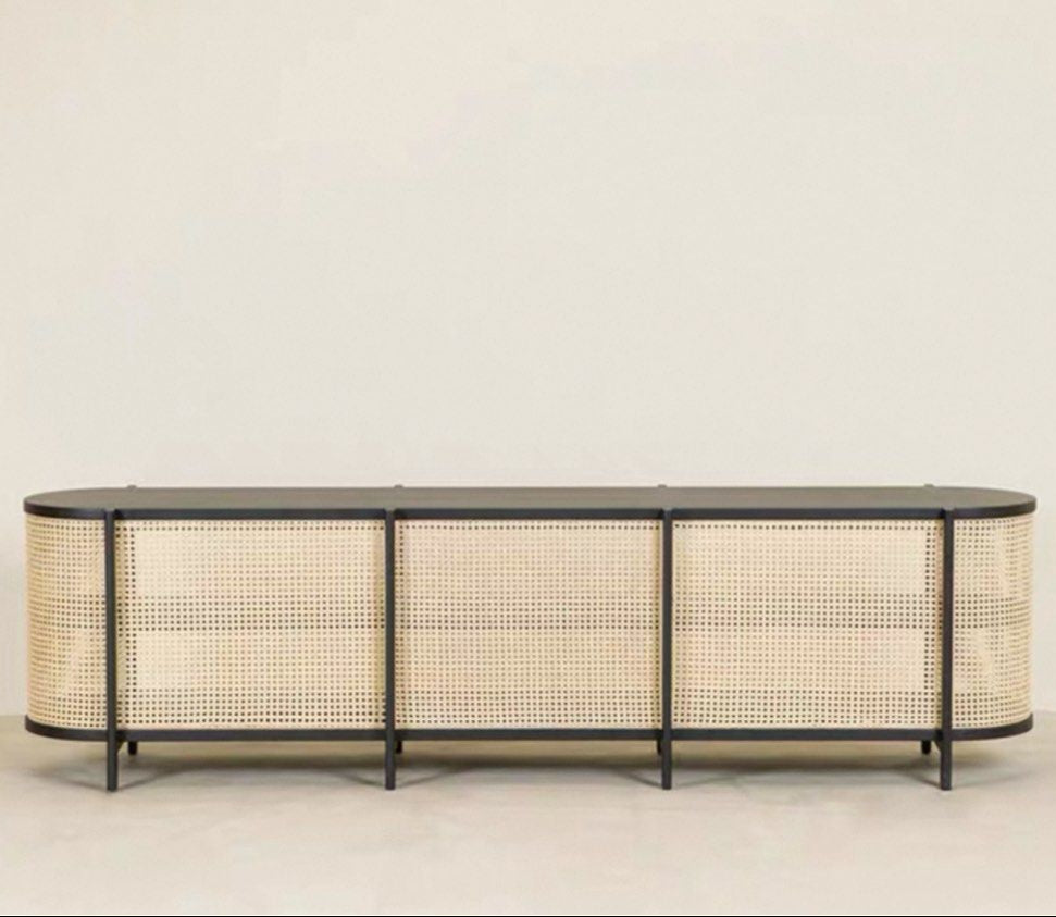 RIVECA Rustic Rattan Console