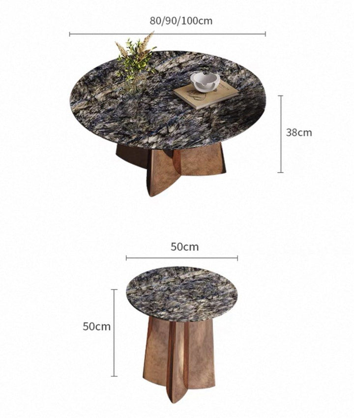 DOEL Modern Marble Round Coffee Table
