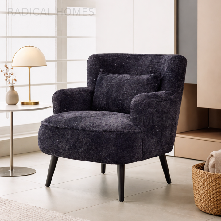 ELARA Classic Fabric Lounge Chair - Radical Homes Singapore