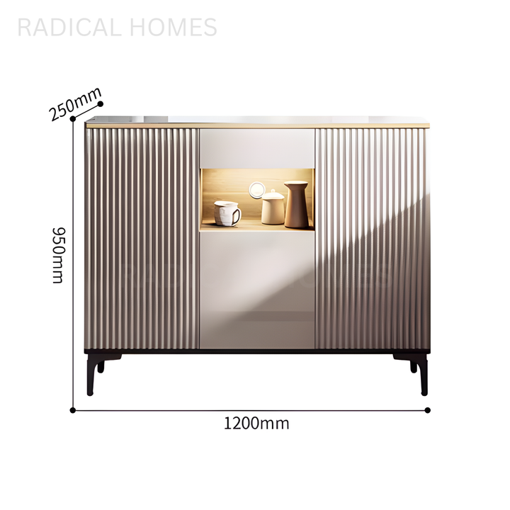 MUNCHER Modern Slim Sintered Stone Sideboard - Radical Homes Singapore