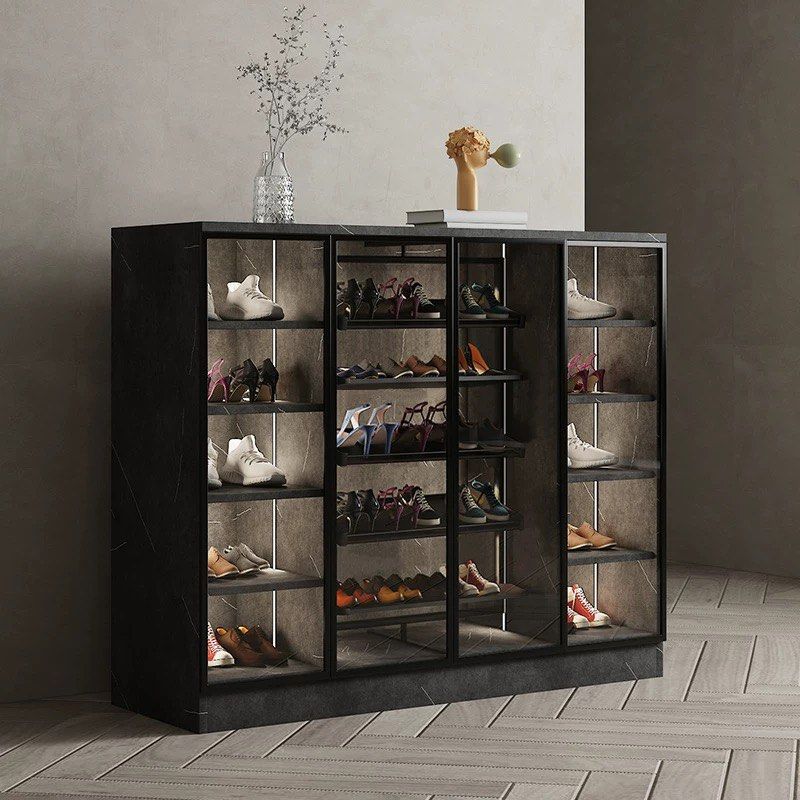 EREO Modern Rotatable Shelves Shoe Cabinet