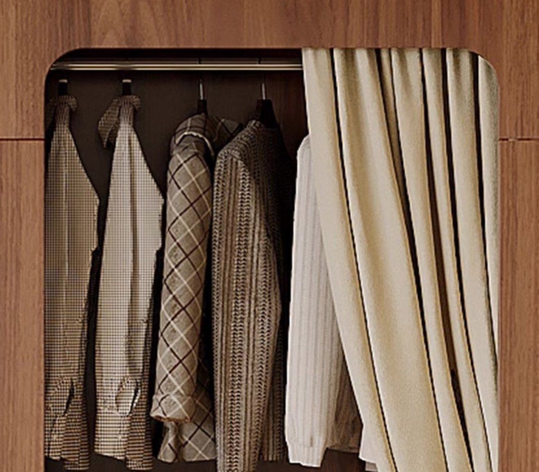 LUCINA Mid-Century Rattan Wardrobe