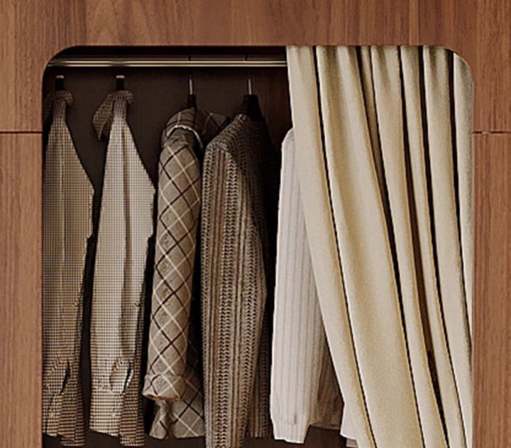LUCINA Mid-Century Rattan Wardrobe
