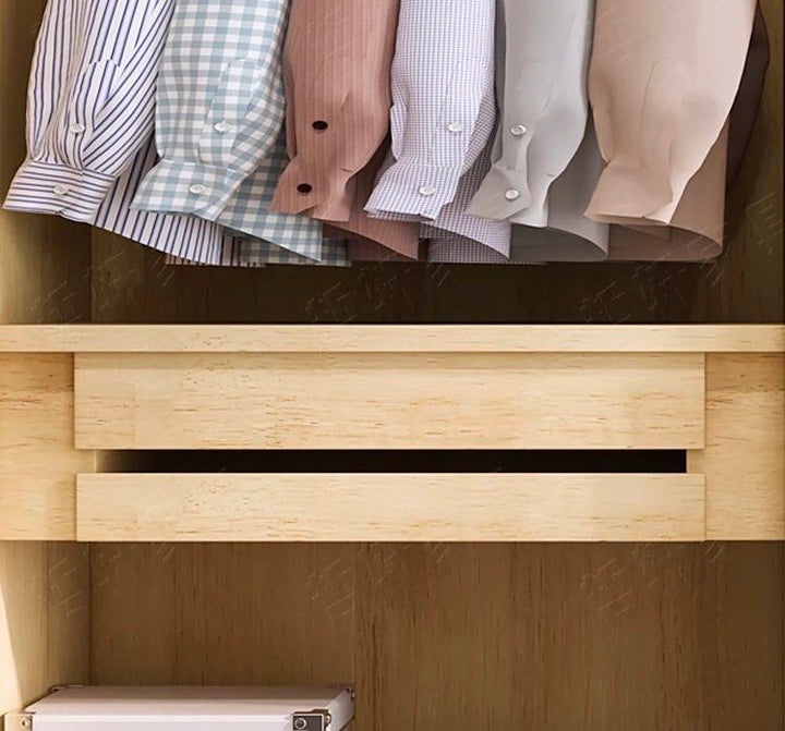 TERTULLIAN Japandi Solid Wood Wardrobe