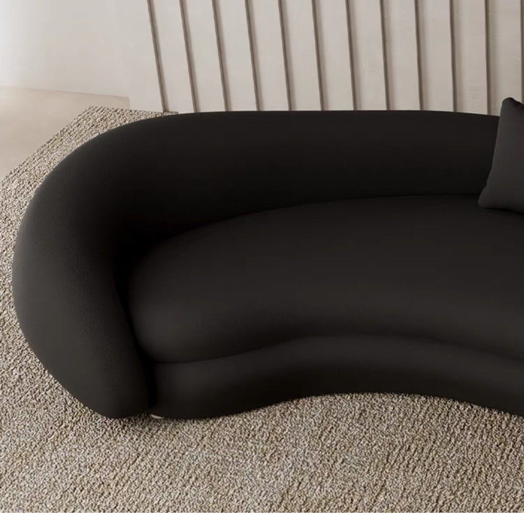 ALBA Modern Curved Velvet Sofa