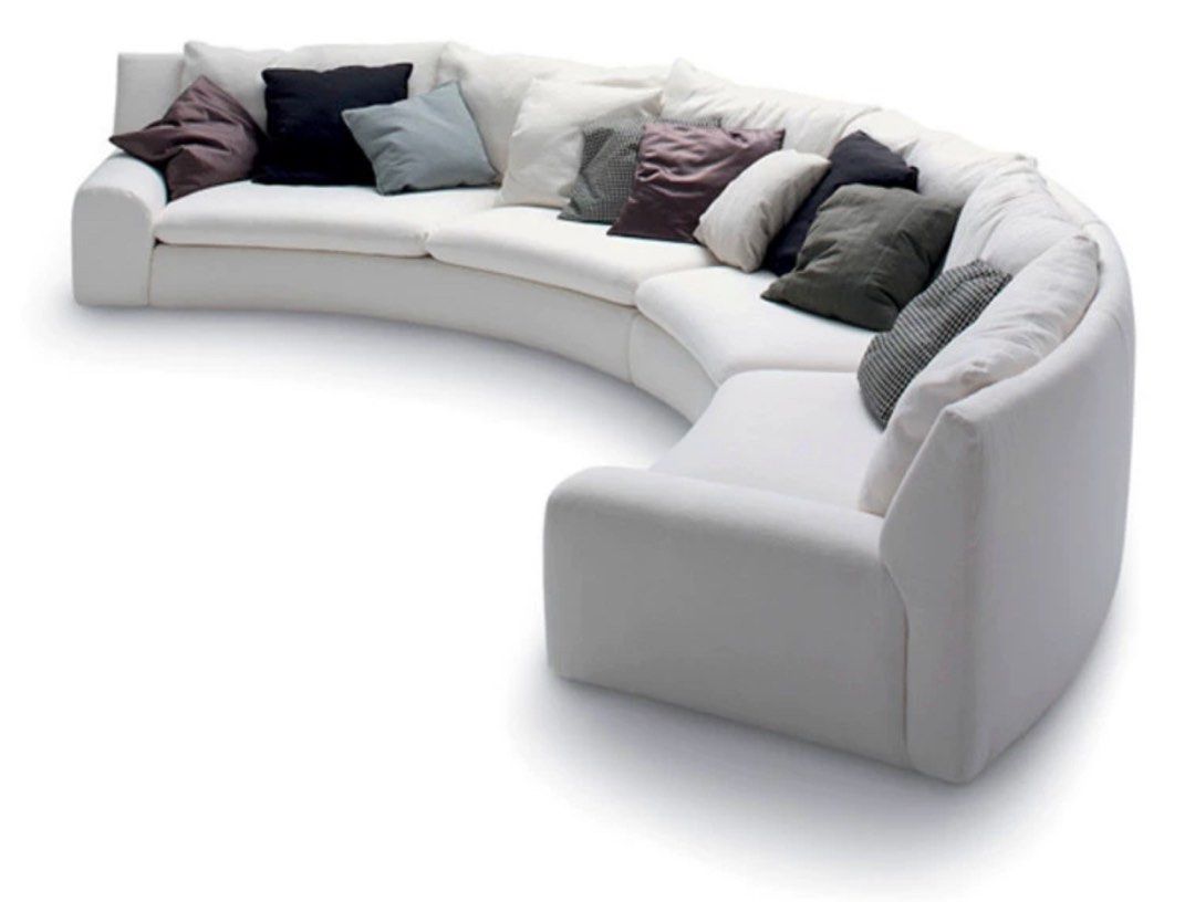 ZODIAC Modern Curved Fabric Sofa