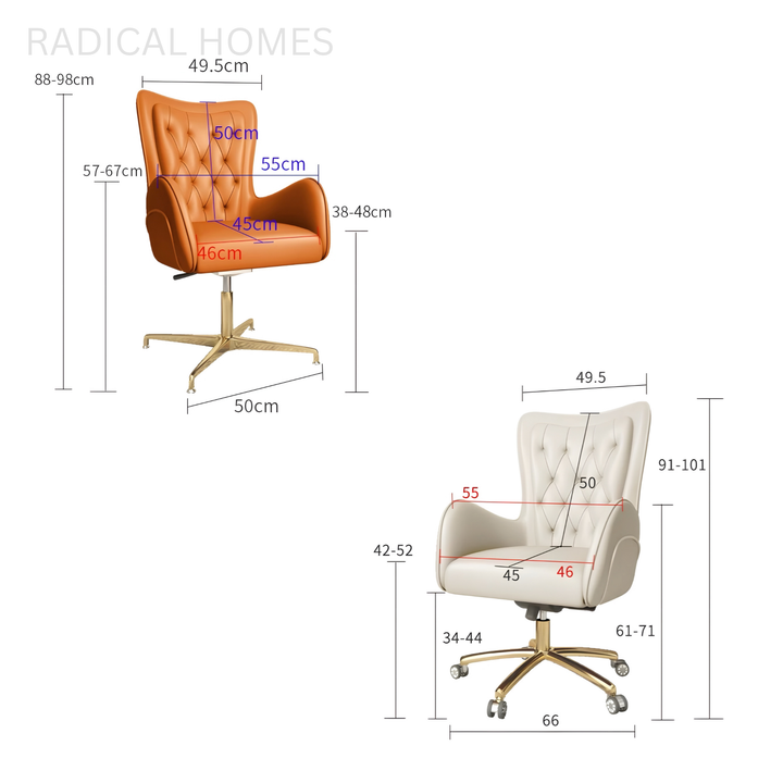 VALENZA Modern Leather Office Chair - Radical Homes Singapore